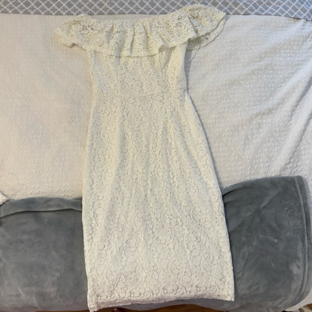 XOXO Ivory Lace Dress